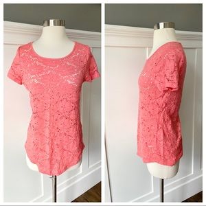 Madison Jules Coral Lace Top
